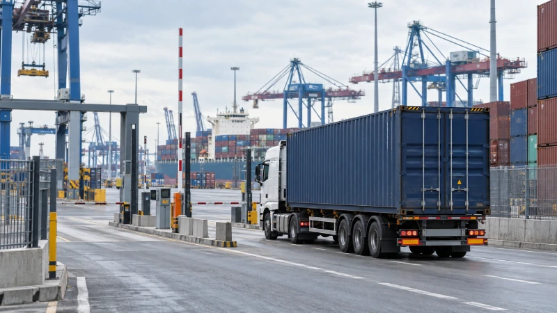 FCL container pickup and truck delivery from a German container port