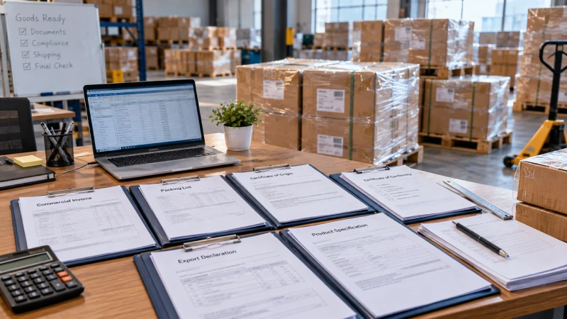 Shipping documents and cargo checked for Kenya import compliance before leaving China