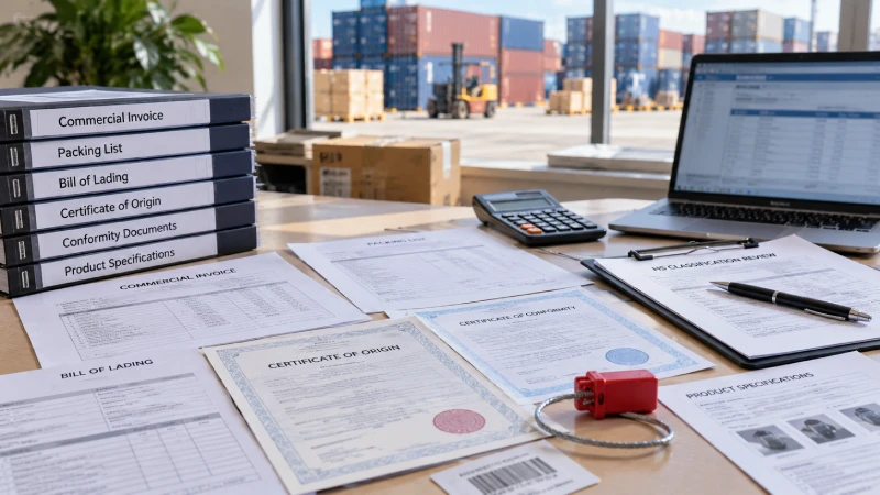 China to Kenya import documents prepared for customs compliance review before shipment