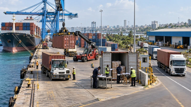 Mombasa destination charge process covering port handling customs clearance and inland delivery