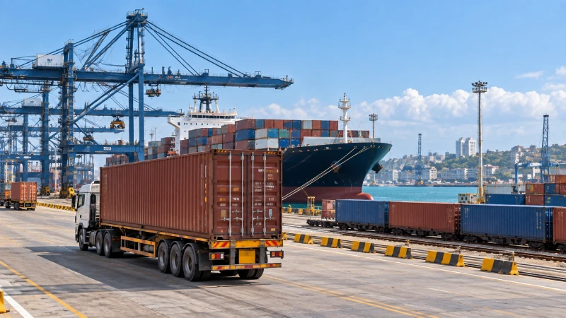 FCL container at Mombasa port prepared for inland delivery in Kenya
