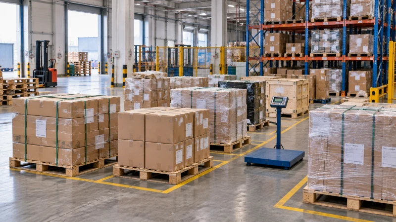 Multiple supplier shipments received and organized at a China consolidation warehouse