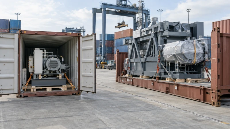 Standard container and flat rack options for machinery shipping to Germany