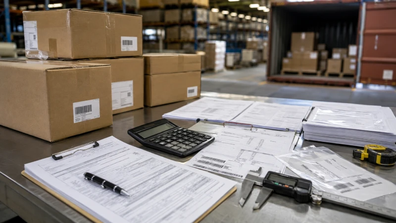 Commodity classification and customs duty documents for UK imports from China
