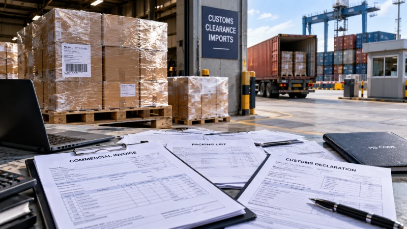UK customs clearance documents for DDP shipping showing importer and customs representation responsibilities