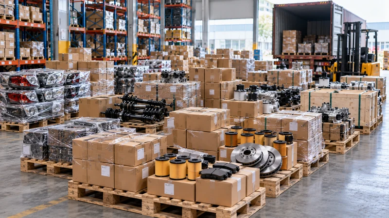 Auto parts from multiple Chinese suppliers consolidated for shipment to Nigeria