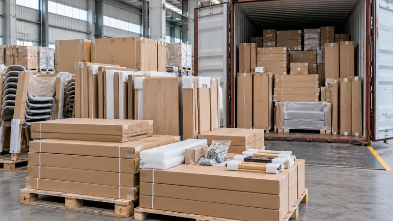 Cartons de meubles en kit préparés pour réduire le CBM lors de l