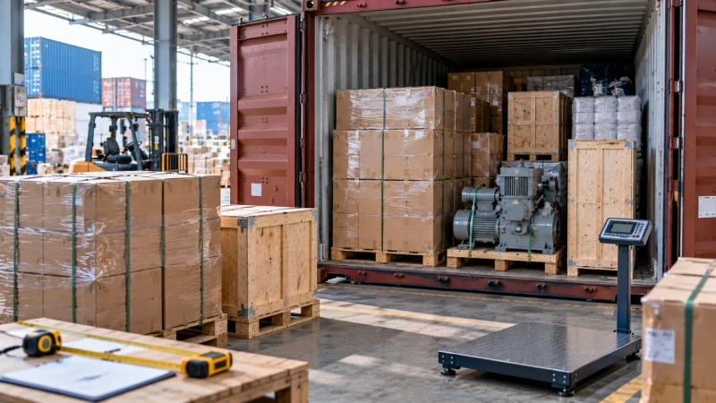 LCL cargo volume and weight measurement for shared container shipping from China to Nigeria