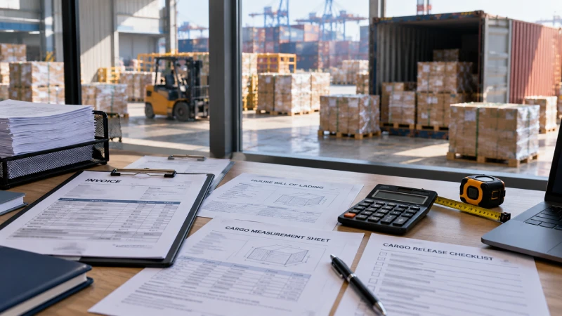 Reviewing LCL destination charge documents for CFS handling, storage and cargo release in Nigeria