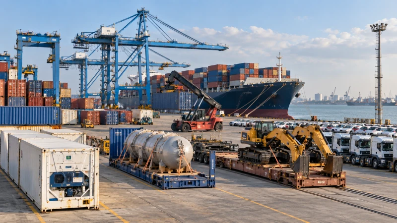 Container, reefer, OOG and project cargo handling at a Nigerian port terminal