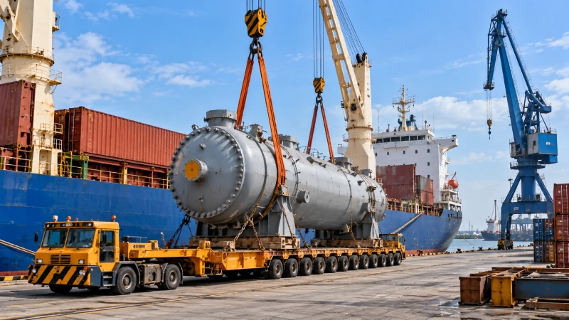 Heavy machinery and project cargo handling at Onne Port Nigeria for shipments from China