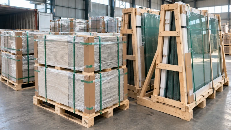 Protective packaging for tiles and glass shipped from China to Nigeria